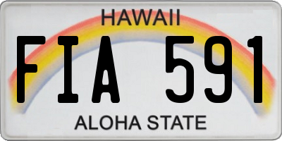 HI license plate FIA591