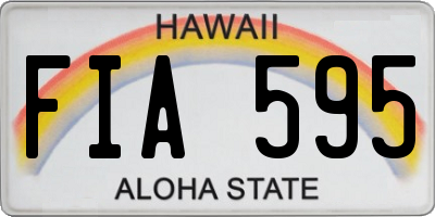 HI license plate FIA595