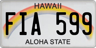 HI license plate FIA599