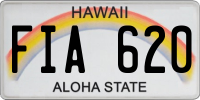HI license plate FIA620