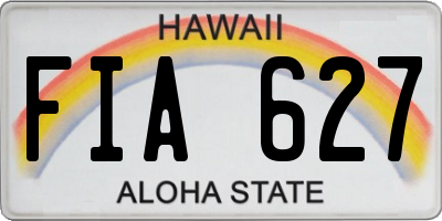 HI license plate FIA627