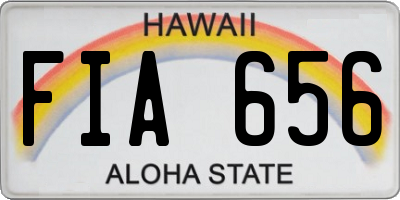 HI license plate FIA656