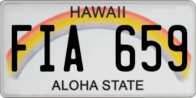 HI license plate FIA659
