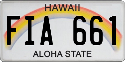 HI license plate FIA661