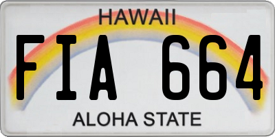 HI license plate FIA664