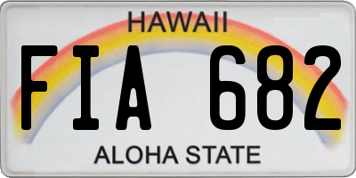 HI license plate FIA682
