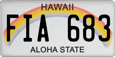 HI license plate FIA683