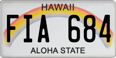 HI license plate FIA684