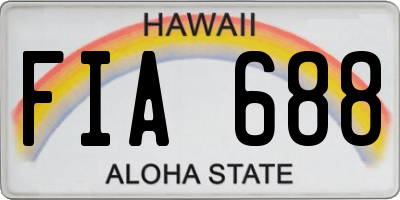 HI license plate FIA688