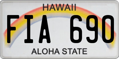 HI license plate FIA690
