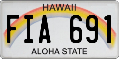 HI license plate FIA691