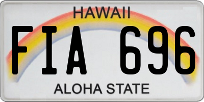 HI license plate FIA696