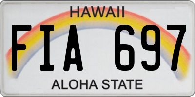 HI license plate FIA697