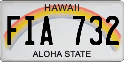 HI license plate FIA732