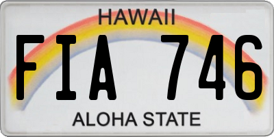 HI license plate FIA746