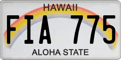 HI license plate FIA775