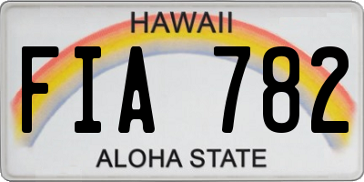 HI license plate FIA782