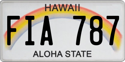 HI license plate FIA787