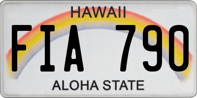 HI license plate FIA790