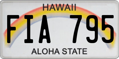 HI license plate FIA795