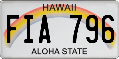 HI license plate FIA796