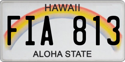 HI license plate FIA813