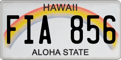 HI license plate FIA856