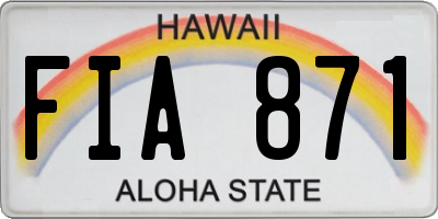 HI license plate FIA871