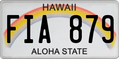 HI license plate FIA879