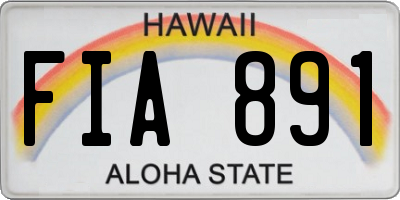 HI license plate FIA891
