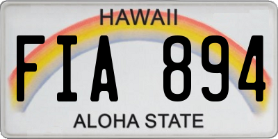 HI license plate FIA894