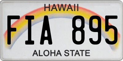 HI license plate FIA895