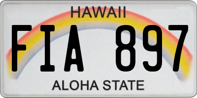 HI license plate FIA897