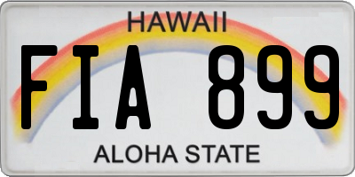 HI license plate FIA899