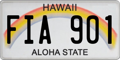 HI license plate FIA901