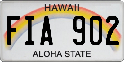 HI license plate FIA902