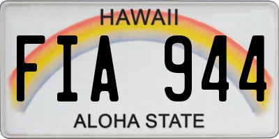 HI license plate FIA944