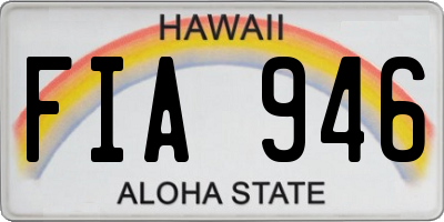 HI license plate FIA946