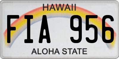 HI license plate FIA956