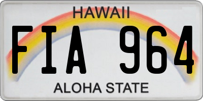 HI license plate FIA964