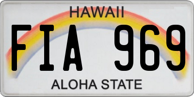 HI license plate FIA969