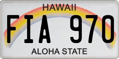 HI license plate FIA970