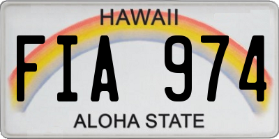 HI license plate FIA974