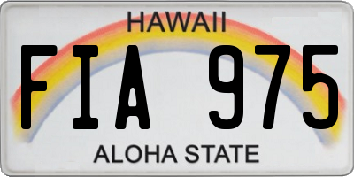 HI license plate FIA975