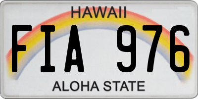 HI license plate FIA976