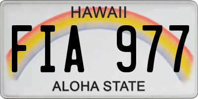 HI license plate FIA977