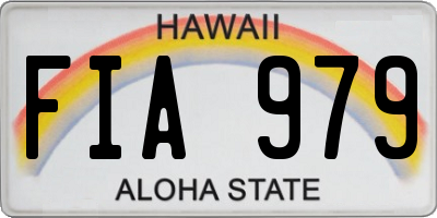 HI license plate FIA979