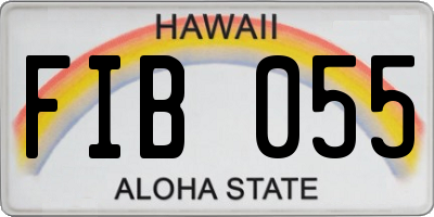 HI license plate FIB055