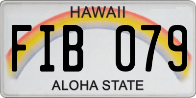 HI license plate FIB079