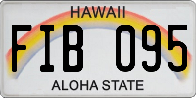 HI license plate FIB095